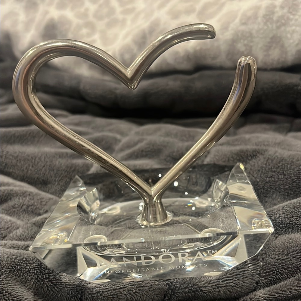 Limited Edition Pandora Silver Heart Jewelry Holder